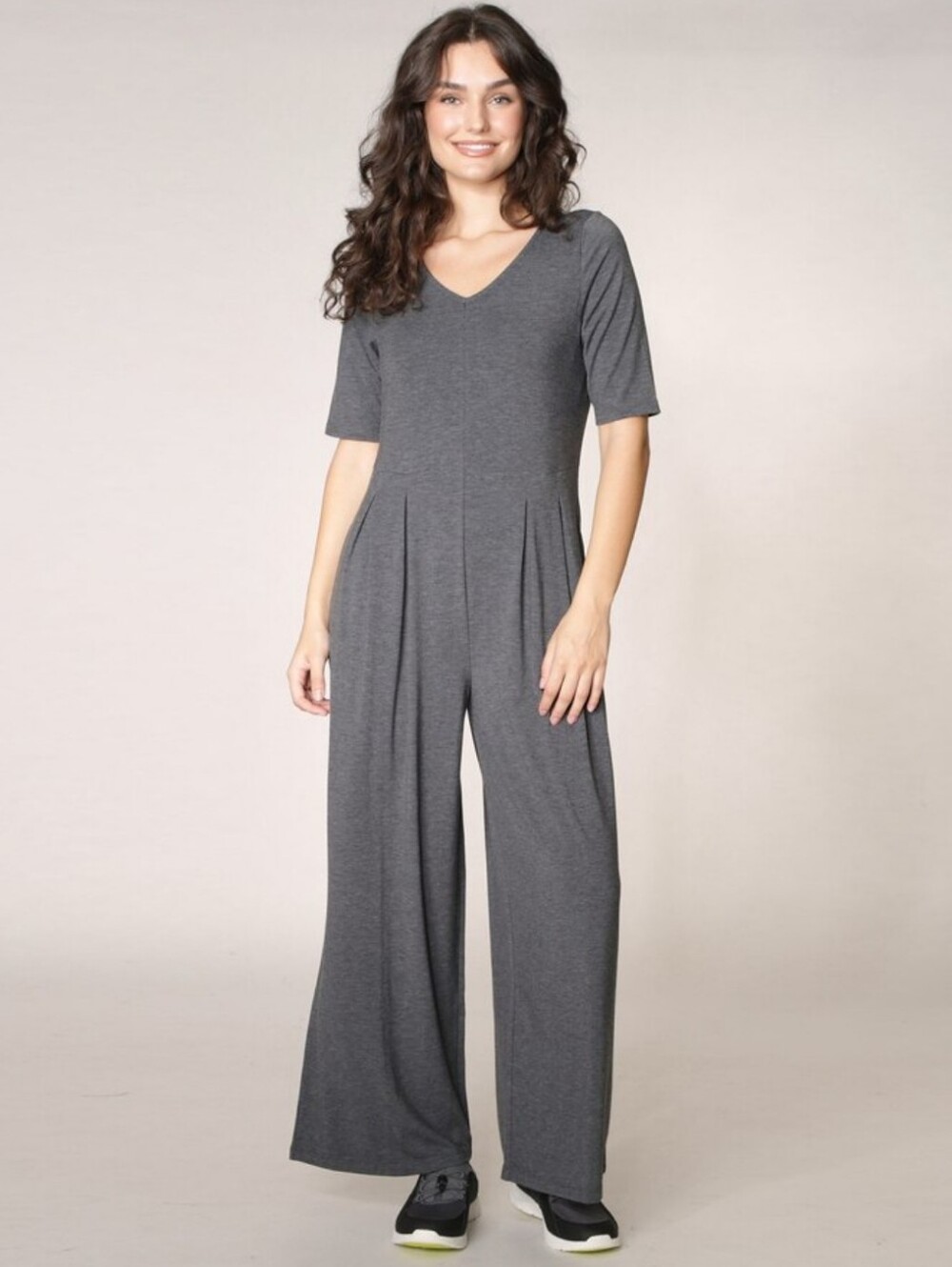 NWOT Cuddl Duds Brushed Knit Elbow Sleeve Jumpsuit Size-Medium